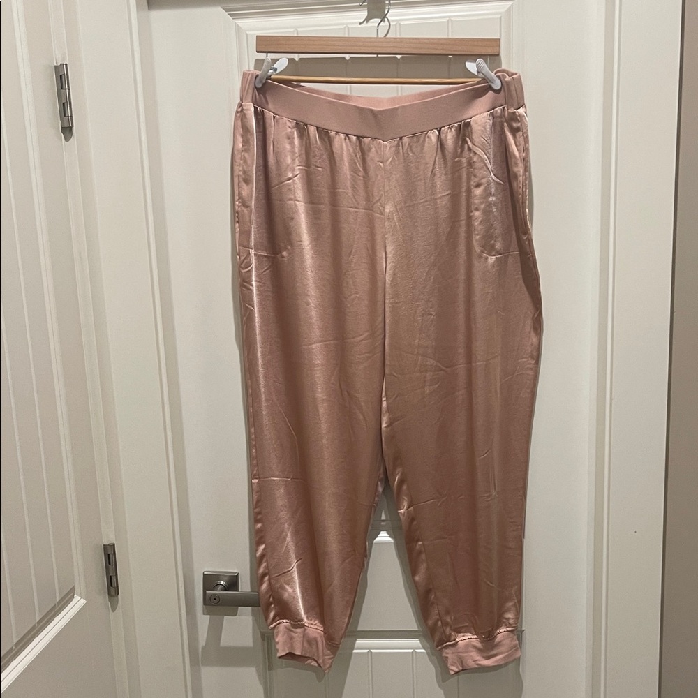 Soma Weekend Silky Pink Jogger Pants XXL